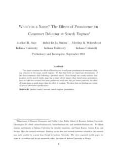 What’s in a Name? The Effects of Prominence on