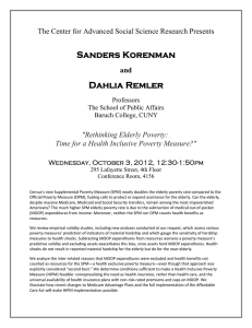 Sanders Korenman Dahlia Remler The Center for Advanced Social Science Research Presents