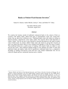 Banks as Patient Fixed-Income Investors *