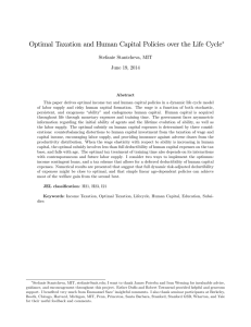 Optimal Taxation and Human Capital Policies over the Life Cycle
