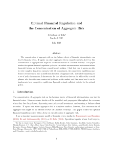 Optimal Financial Regulation and the Concentration of Aggregate Risk Sebastian Di Tella