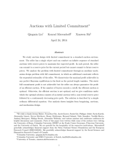 Auctions with Limited Commitment ∗ Qingmin Liu Konrad Mierendorff