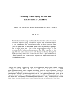 Estimating Private Equity Returns from Limited Partner Cash Flows