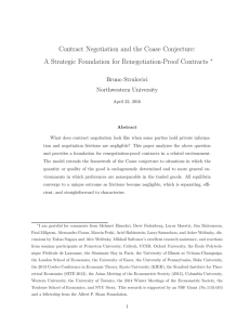 Contract Negotiation and the Coase Conjecture: