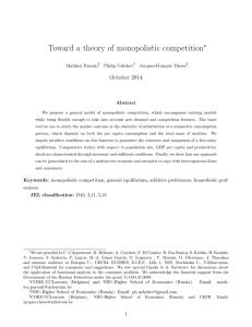 Toward a theory of monopolistic competition ∗ October 2014 Mathieu Parenti