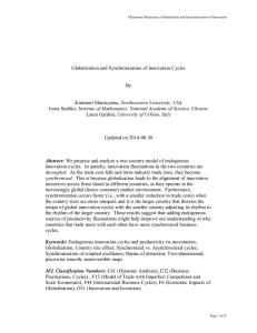 Globalization and Synchronization of Innovation Cycles By Northwestern University, USA