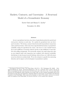 Markets, Contracts, and Uncertainty: A Structural Model of a Groundwater Economy