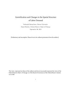 Gentrification and Changes in the Spatial Structure of Labor Demand