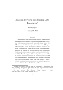 Bayesian Networks and Missing-Data Imputation ∗ Ran Spiegler