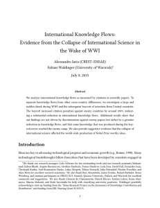 International Knowledge Flows: Evidence from the Collapse of International Science in