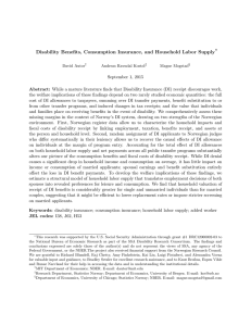 ∗ Disability Benefits, Consumption Insurance, and Household Labor Supply