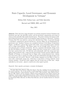 State Capacity, Local Governance, and Economic Development in Vietnam ∗