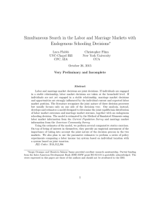 Simultaneous Search in the Labor and Marriage Markets with