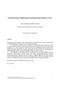 Economic Order, Displacements and Recurring Business Cycles