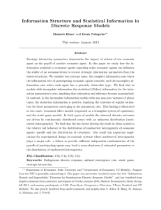 Information Structure and Statistical Information in Discrete Response Models and