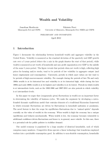 Wealth and Volatility 1 Introduction Jonathan Heathcote