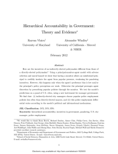 Hierarchical Accountability in Government: Theory and Evidence