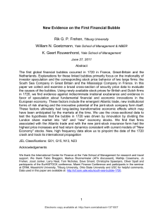 New Evidence on the First Financial Bubble  Rik G. P. Frehen