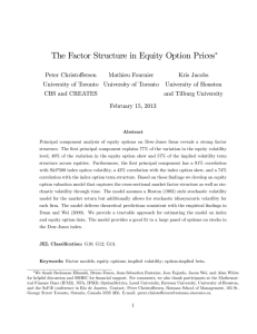 The Factor Structure in Equity Option Prices