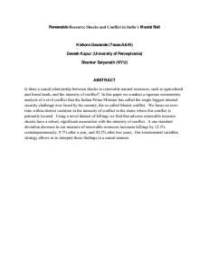 Renewable 5HVRXUFH6KRFNVDQG&amp;RQIOLFWLQ,QGLD¶VM aoist Belt  Kishore Gawande (Texas A&amp; M )