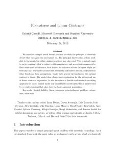Robustness and Linear Contracts