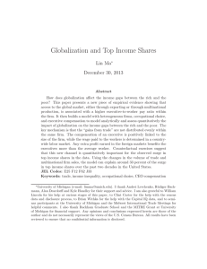 Globalization and Top Income Shares Lin Ma December 30, 2013