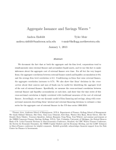 Aggregate Issuance and Savings Waves