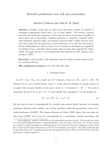 Revealed preferences over risk and uncertainty