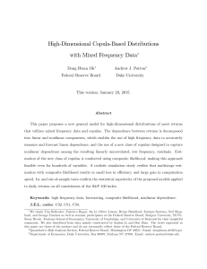 High-Dimensional Copula-Based Distributions with Mixed Frequency Data Dong Hwan Oh Andrew J. Patton