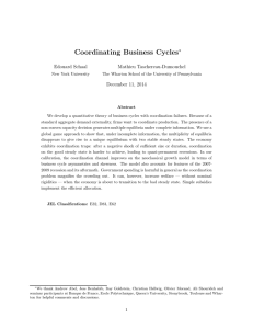 Coordinating Business Cycles ∗ Edouard Schaal Mathieu Taschereau-Dumouchel