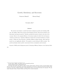 Growth, Slowdowns, and Recoveries Francesco Bianchi Howard Kung November 2014