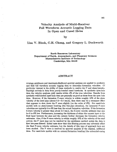 Velocity Analysis of Multi-Receiver Full Waveform Acoustic Logging Data by