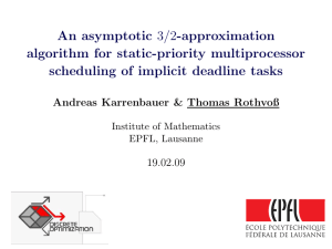 An asymptotic 3/2-approximation algorithm for static-priority multiprocessor scheduling of implicit deadline tasks