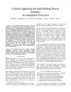 Control Approach for Self-Healing Power Systems: A Conceptual Overview