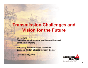 Transmission Challenges and Vision for the Future