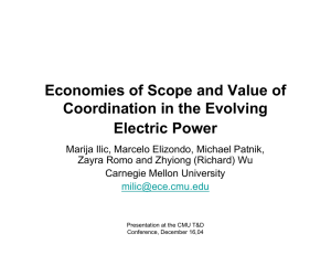 Economies of Scope and Value of Coordination in the Evolving Electric Power