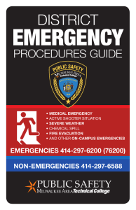 EMERGENCY DISTRICT PRoCeDuReS GuIDe PUBLIC SAFETY