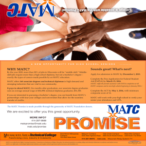 College is possible with the MATC Promise!