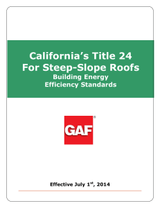 California’s Title 24 For Steep-Slope Roofs  Building Energy