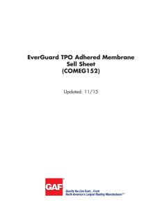 EverGuard TPO Adhered Membrane Sell Sheet (COMEG152) Updated: 11/15