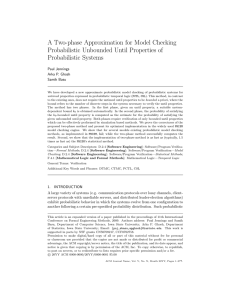 A Two-phase Approximation for Model Checking Probabilistic Unbounded Until Properties of