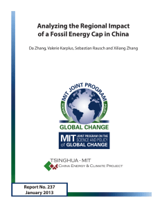 Analyzing the Regional Impact of a Fossil Energy Cap in China