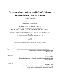 Femtosecond-laser Irradiation as a Platform for Tailoring