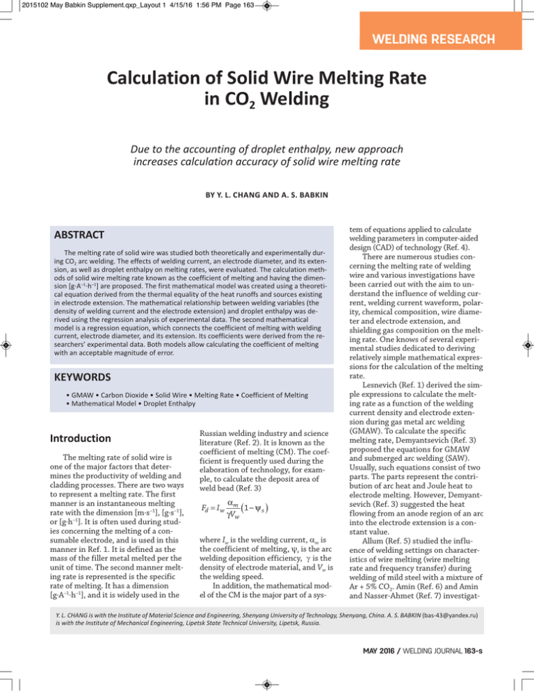 example of quantitative research title about welding