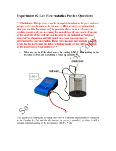 Experiment #2 Lab Electrostatics Pre-lab Questions