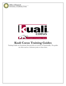 Kuali Coeus Training Guides