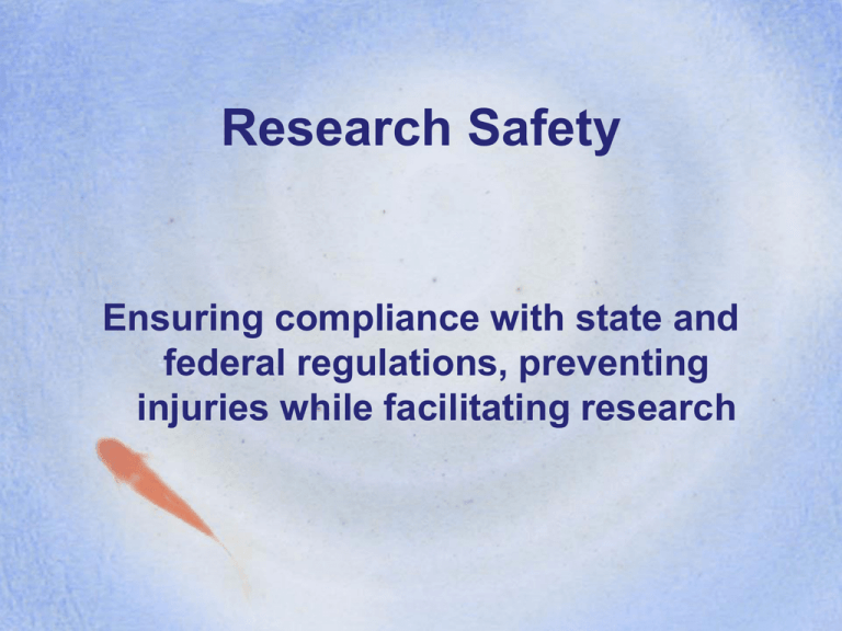 research about health and safety