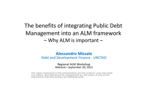 The benefits of integrating Public Debt Management into an ALM framework