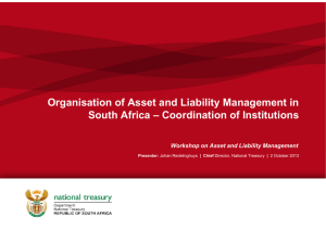 Organisation of Asset and Liability Management in national treasury