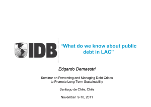 “What do we know about public debt in LAC” Edgardo Demaestri